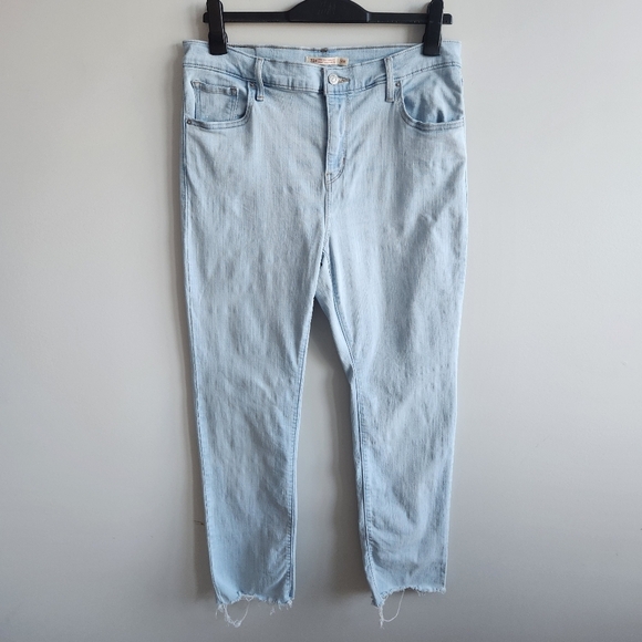 Levi's High Rise Straight Jeans Denim Pants 724 Size 14w - Picture 2 of 15